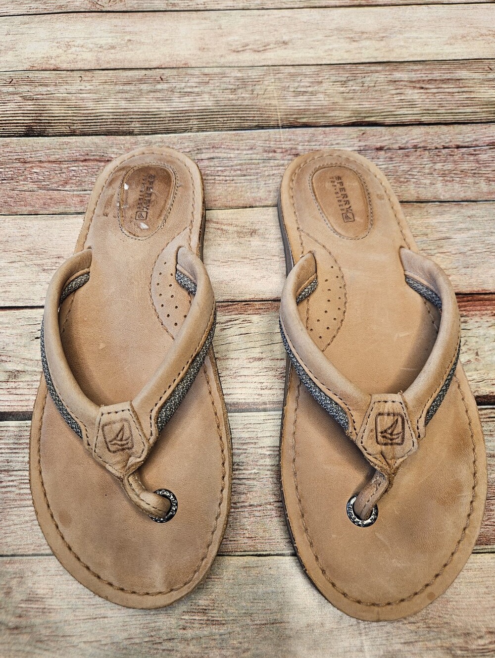 Sperry Top-Sider flip flops with open-toe straps